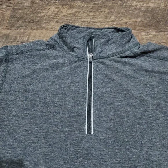 Carhartt Shirt Womens Small Long Sleeve Work 1/4 Zip Gray Fitted Thumb Holds - Picture 2 of 12